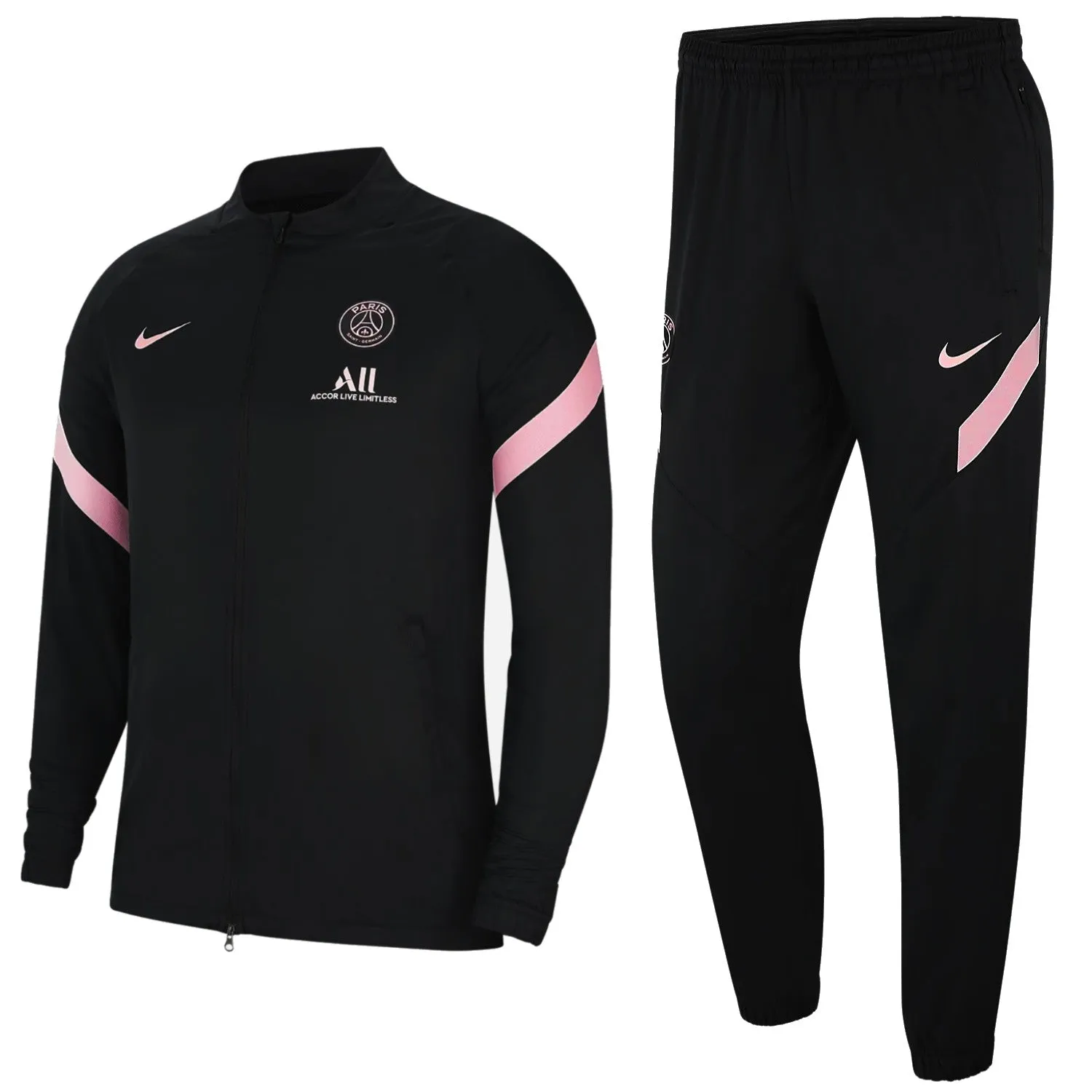 PSG black presentation Soccer tracksuit 2021/22 - Nike