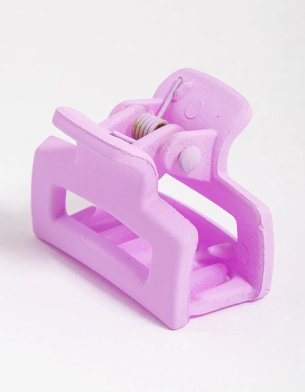 Purple Mini Rectangle Claw Clip