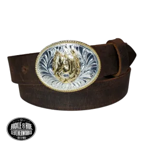 "Lil' Horseshoe" Leather KIDS/CHILDRENS Belt Combo