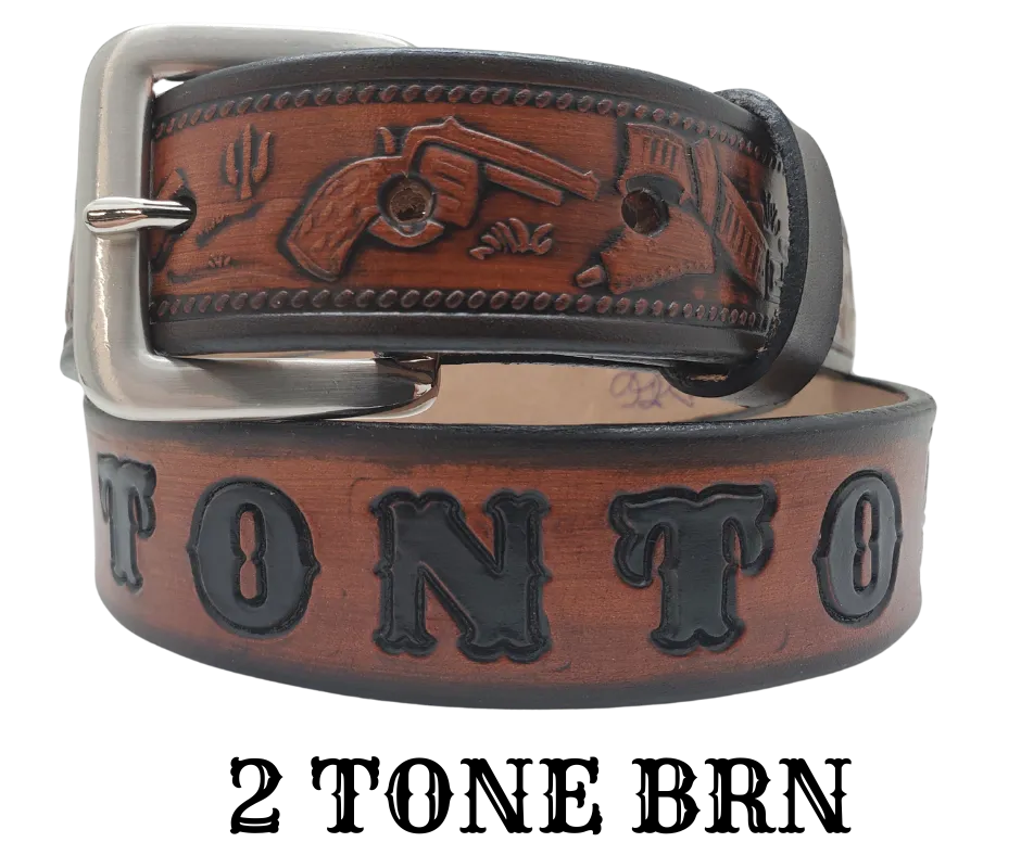 "Lil' Ranger" Leather KIDS/CHILDRENS Name Belt