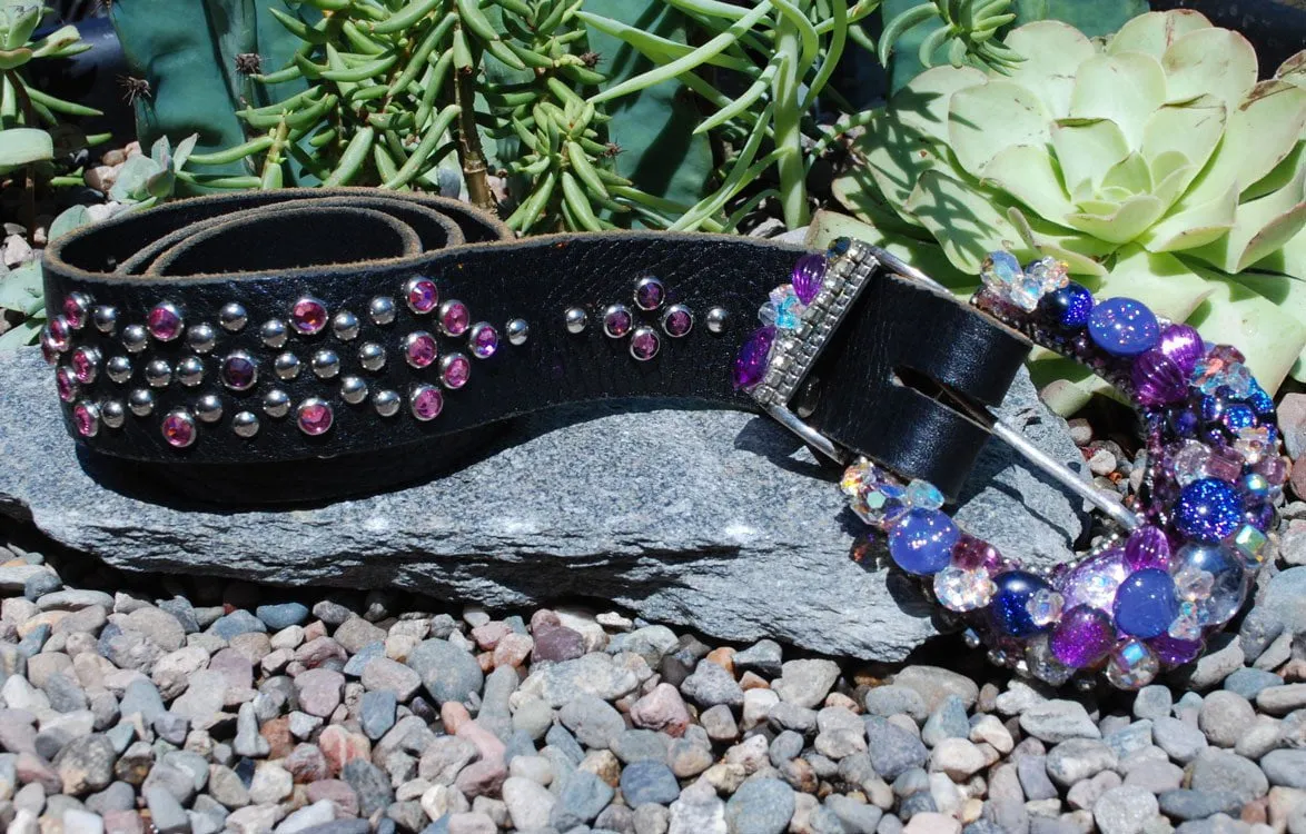 "Purple Dichroic Buckle & Belt - Small"