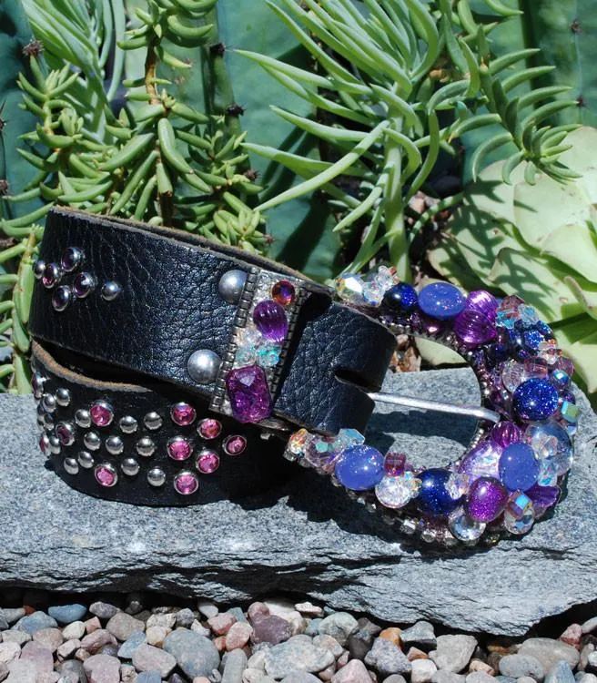 "Purple Dichroic Buckle & Belt - Small"