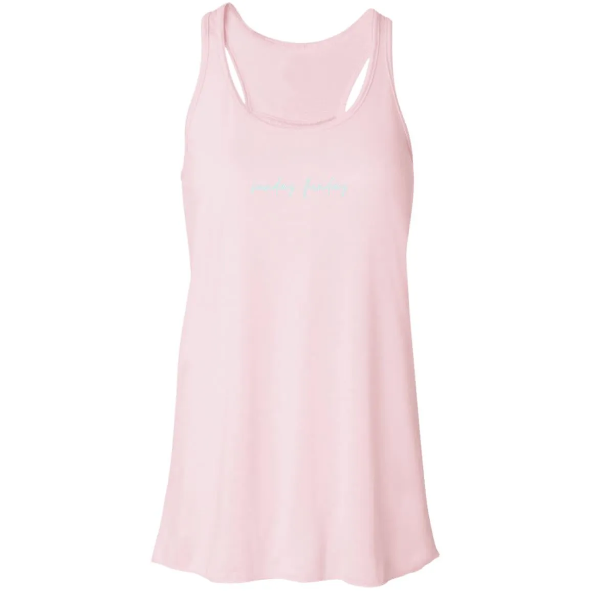 "Sunday Funday- AQUA" Flowy Racerback Tank