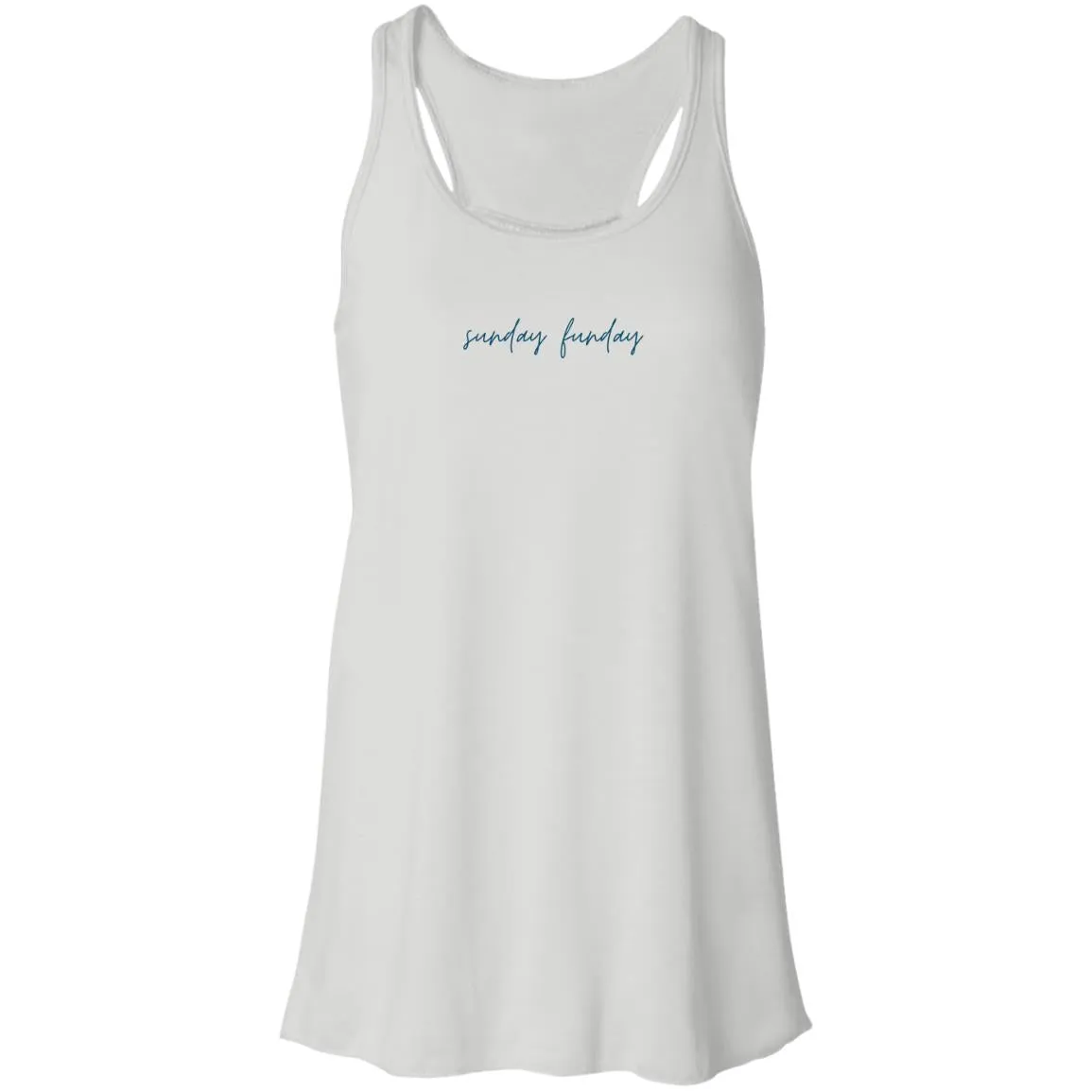 "Sunday Funday- NAVY" Flowy Racerback Tank