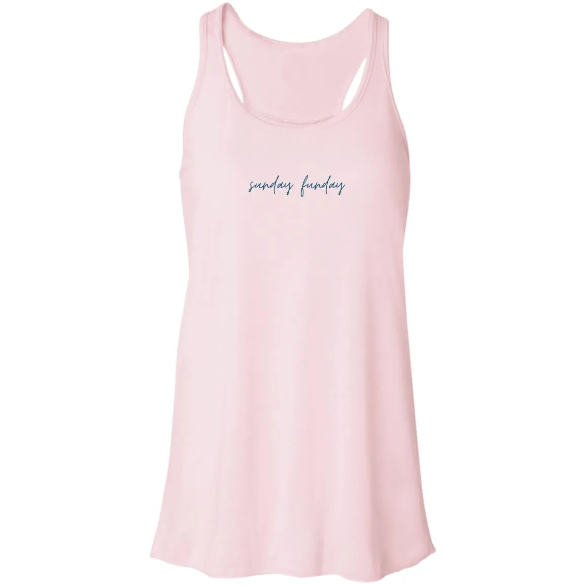 "Sunday Funday- NAVY" Flowy Racerback Tank