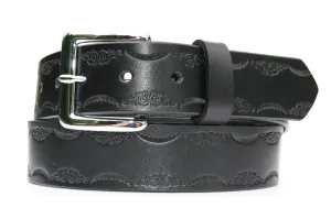 "The Glendale" Scroll Edge Leather Belt