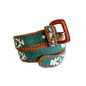 Rancho Belt - Teal & White