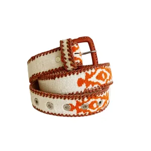 Rancho Belt - White/Orange