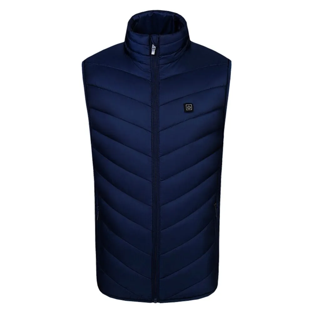 Rechargeable USB Ski Heated Vests Jacket Windproof 9 Areas Smart Heating Electric Clothes Body Warmer For Camping Hiking Cycling