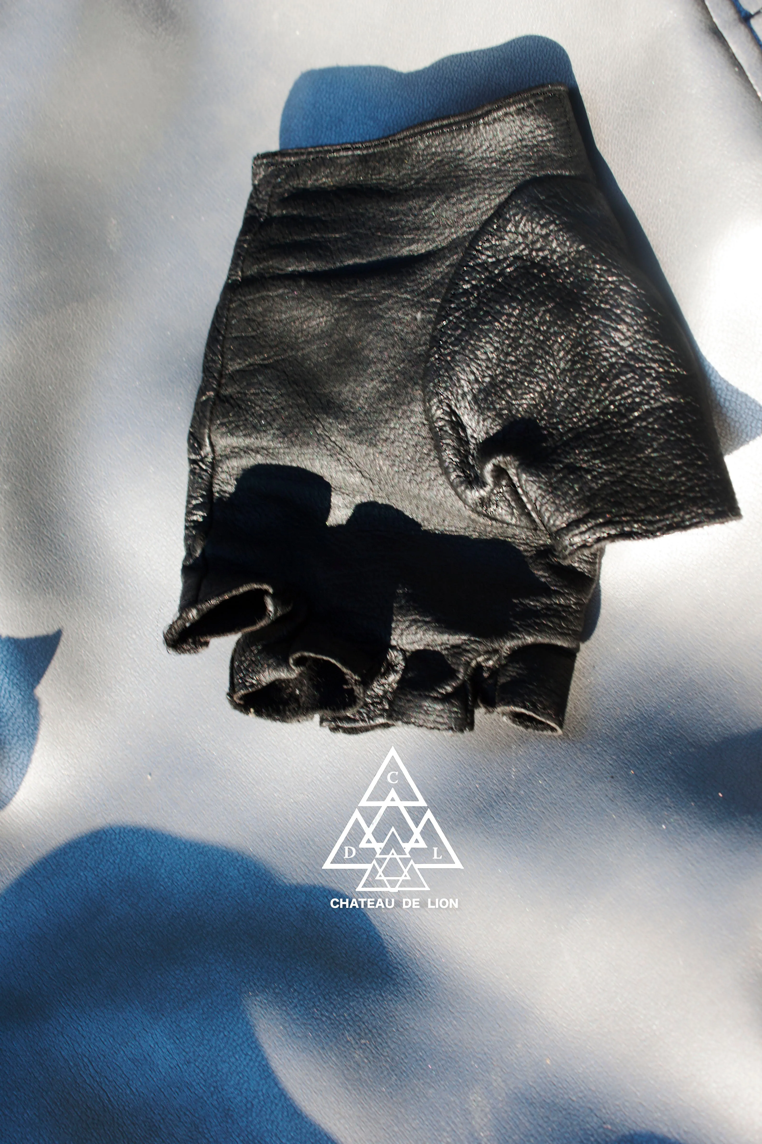 Reclaimed Leather Spiked Gloves