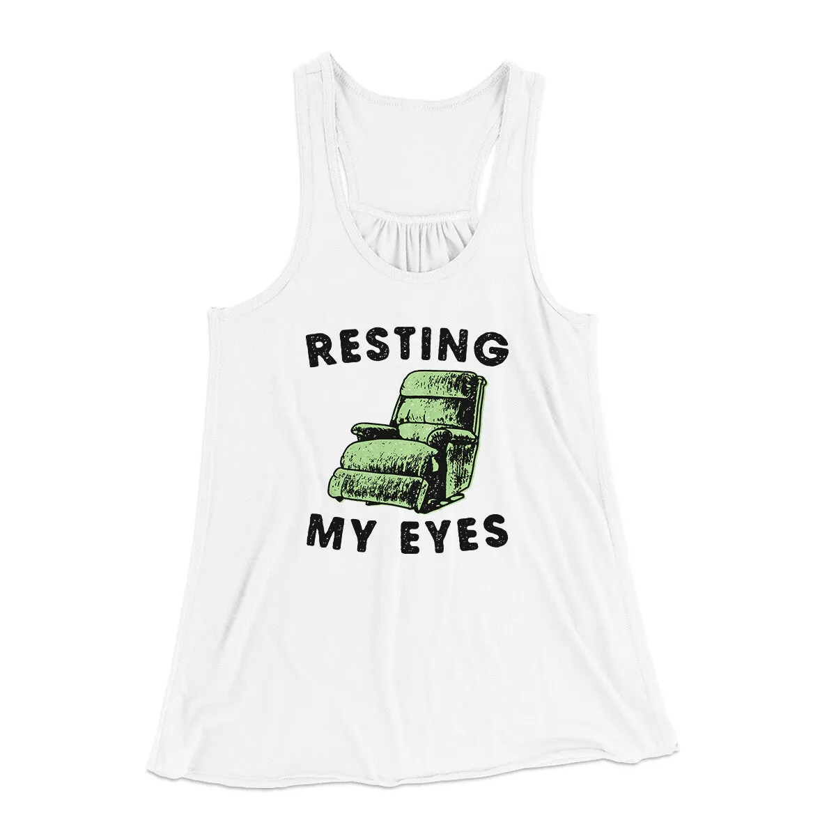 Resting My Eyes Funny Women's Flowey Racerback Tank Top