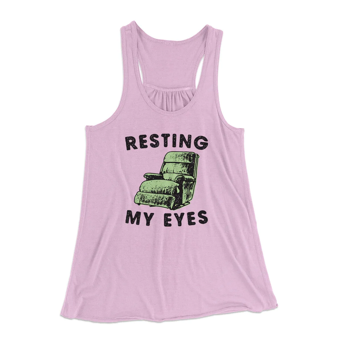 Resting My Eyes Funny Women's Flowey Racerback Tank Top