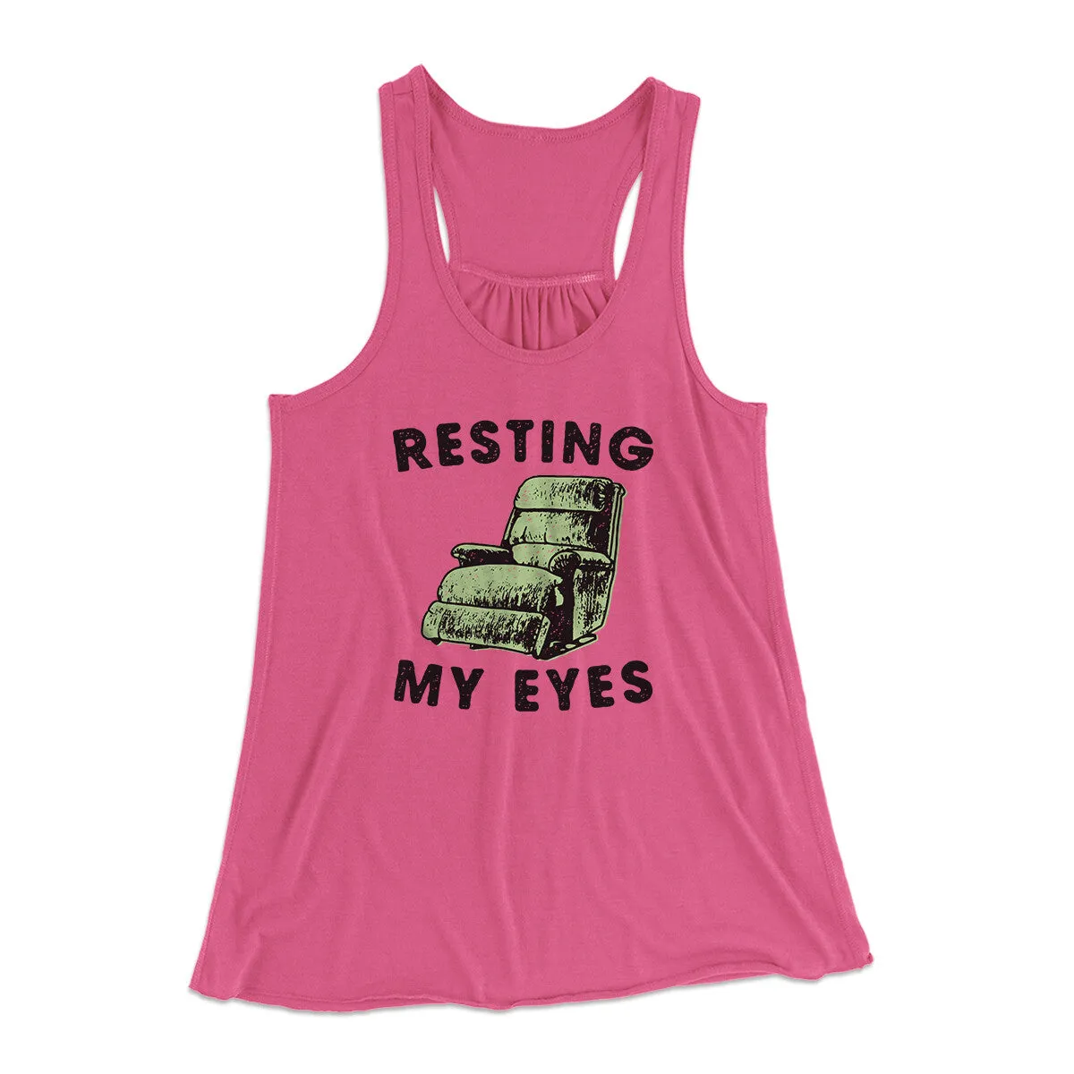 Resting My Eyes Funny Women's Flowey Racerback Tank Top