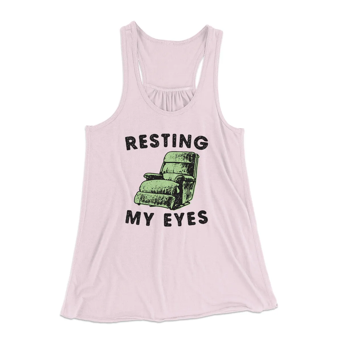Resting My Eyes Funny Women's Flowey Racerback Tank Top