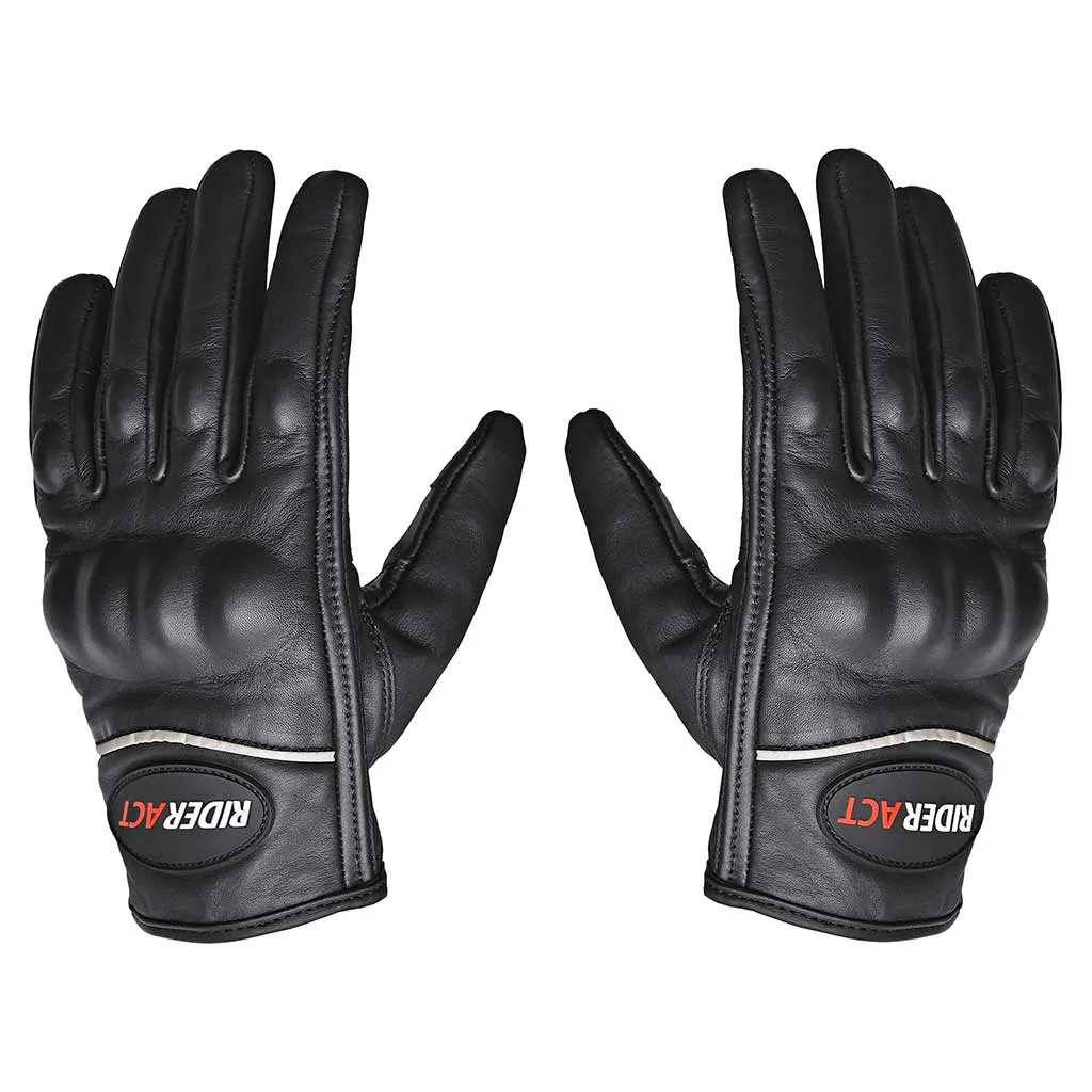RIDERACT® UNISEX Leather Motorbike Gloves SB1-Pro Motorbike Gloves
