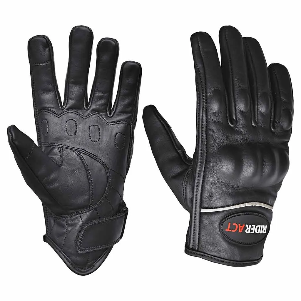 RIDERACT® UNISEX Leather Motorbike Gloves SB1-Pro Motorbike Gloves