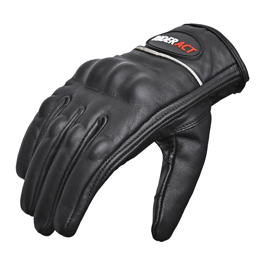 RIDERACT® UNISEX Leather Motorbike Gloves SB1-Pro Motorbike Gloves