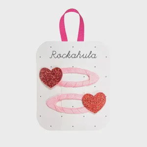 Rockahula - Love Heart Glitter Clips