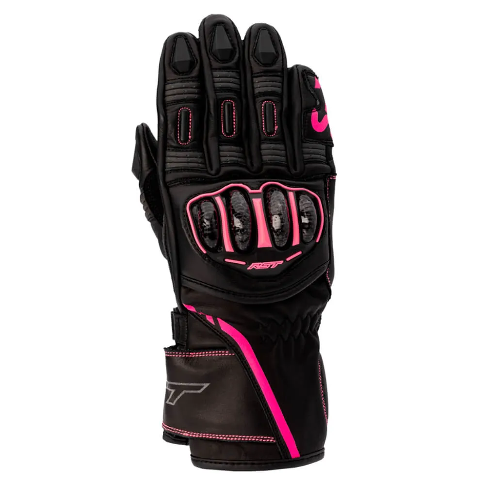 RST S1 CE Ladies Gloves Black / Neon Pink