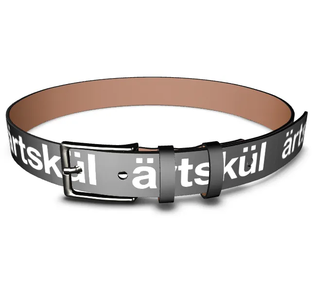 ärtskül black leather belt