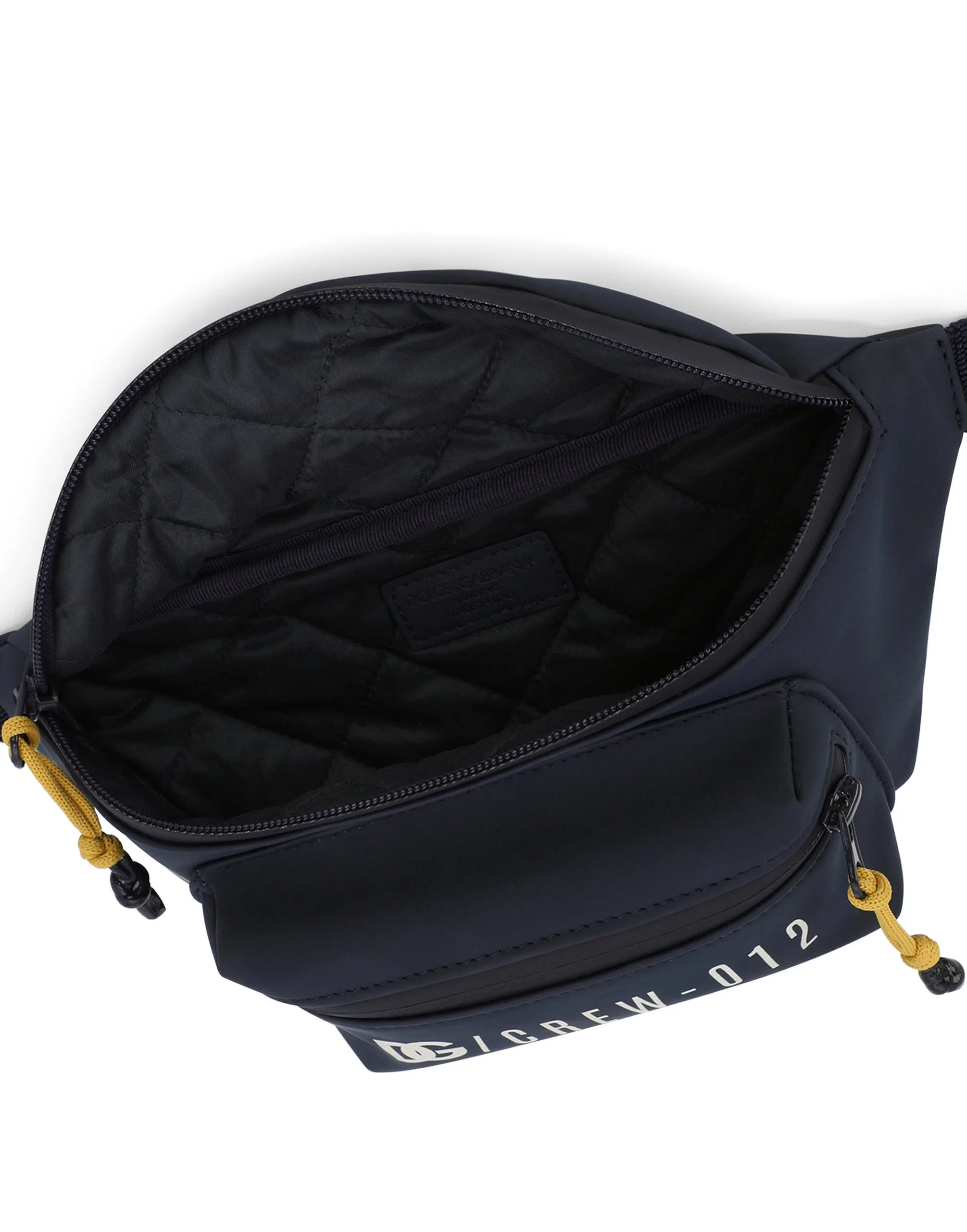Rubberized technical fabric belt bag