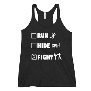 Run Hide Fight Racerback Tank Top