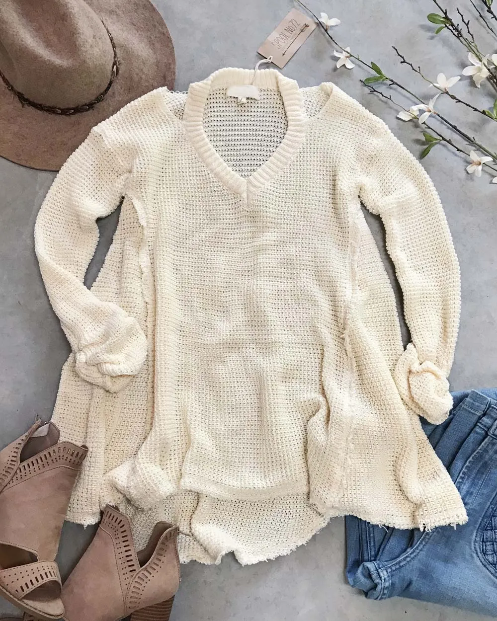 Rusted Rose Thermal in Cream