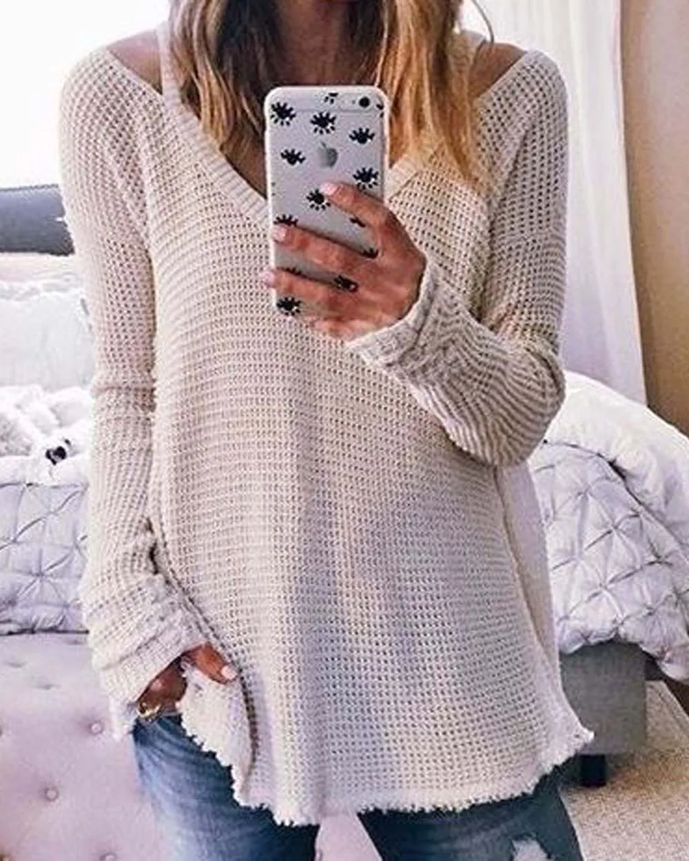 Rusted Rose Thermal in Cream