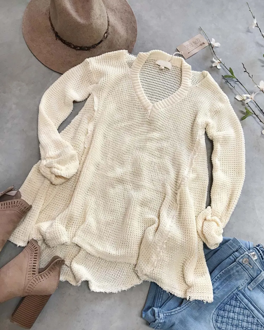 Rusted Rose Thermal in Cream