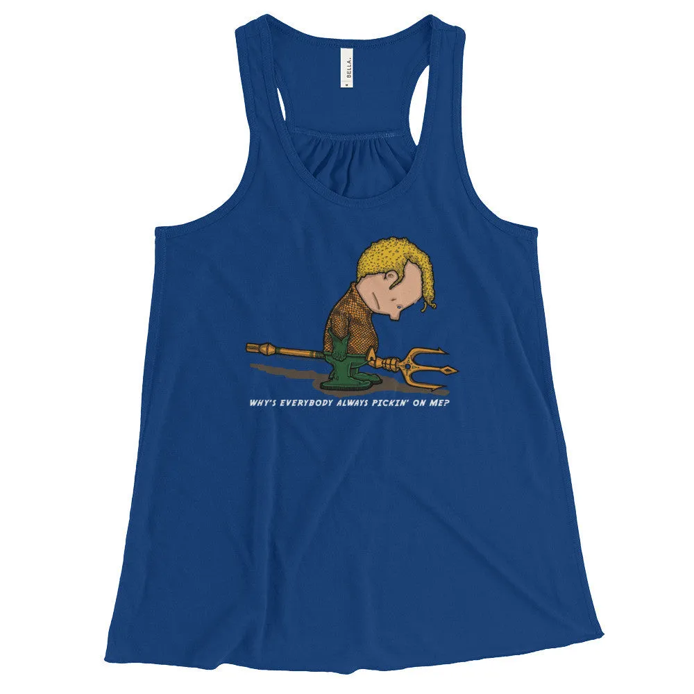 Sad Sea King Racerback Tank Top