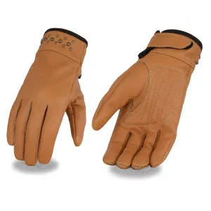 Saddle MG7760 Women's Saddle Leather Gloves with Gel Palms