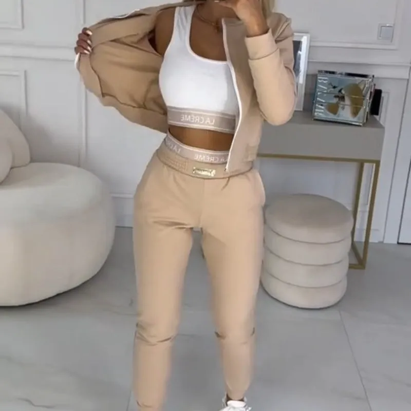 Sandra - 3 Piece Zipper Tracksuits