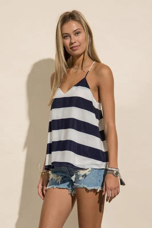 Sasha Striped Racerback Tank