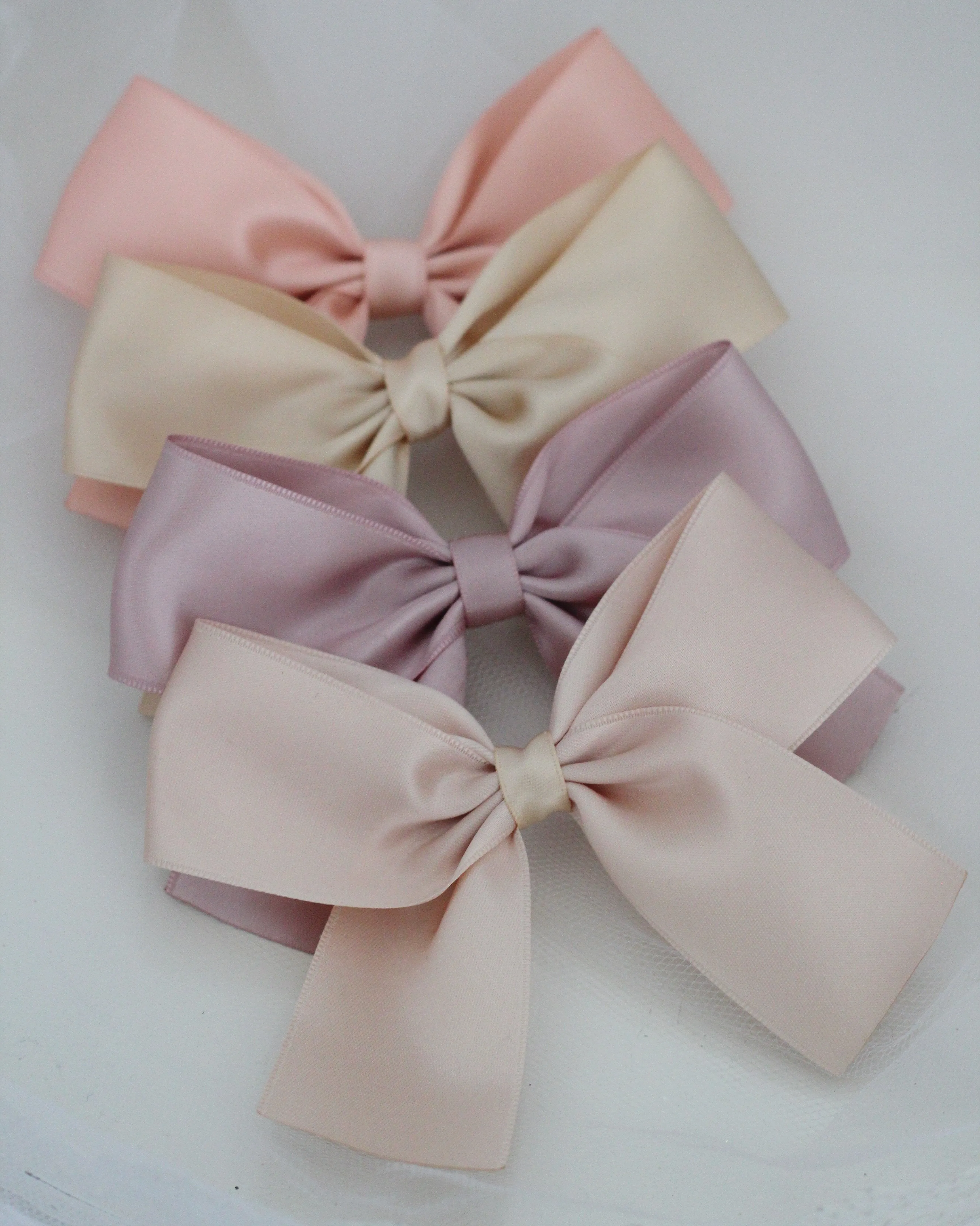 Satin Bow Hair Clips for Girls