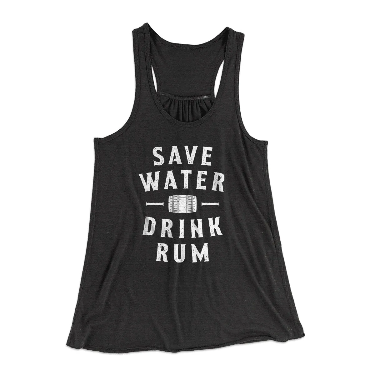 Save Water Drink Rum Women's Flowey Racerback Tank Top