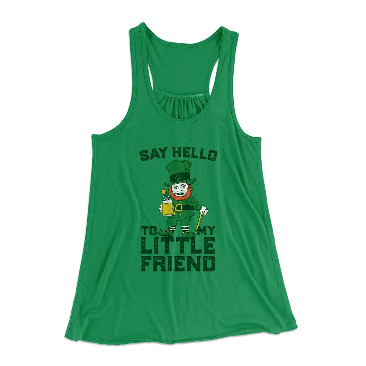 Say Hello To My Little Friend Women's Flowey Tank Top