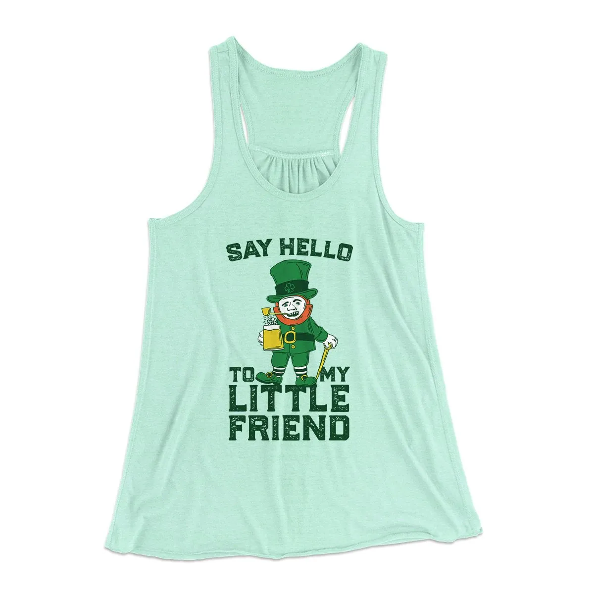 Say Hello To My Little Friend Women's Flowey Tank Top