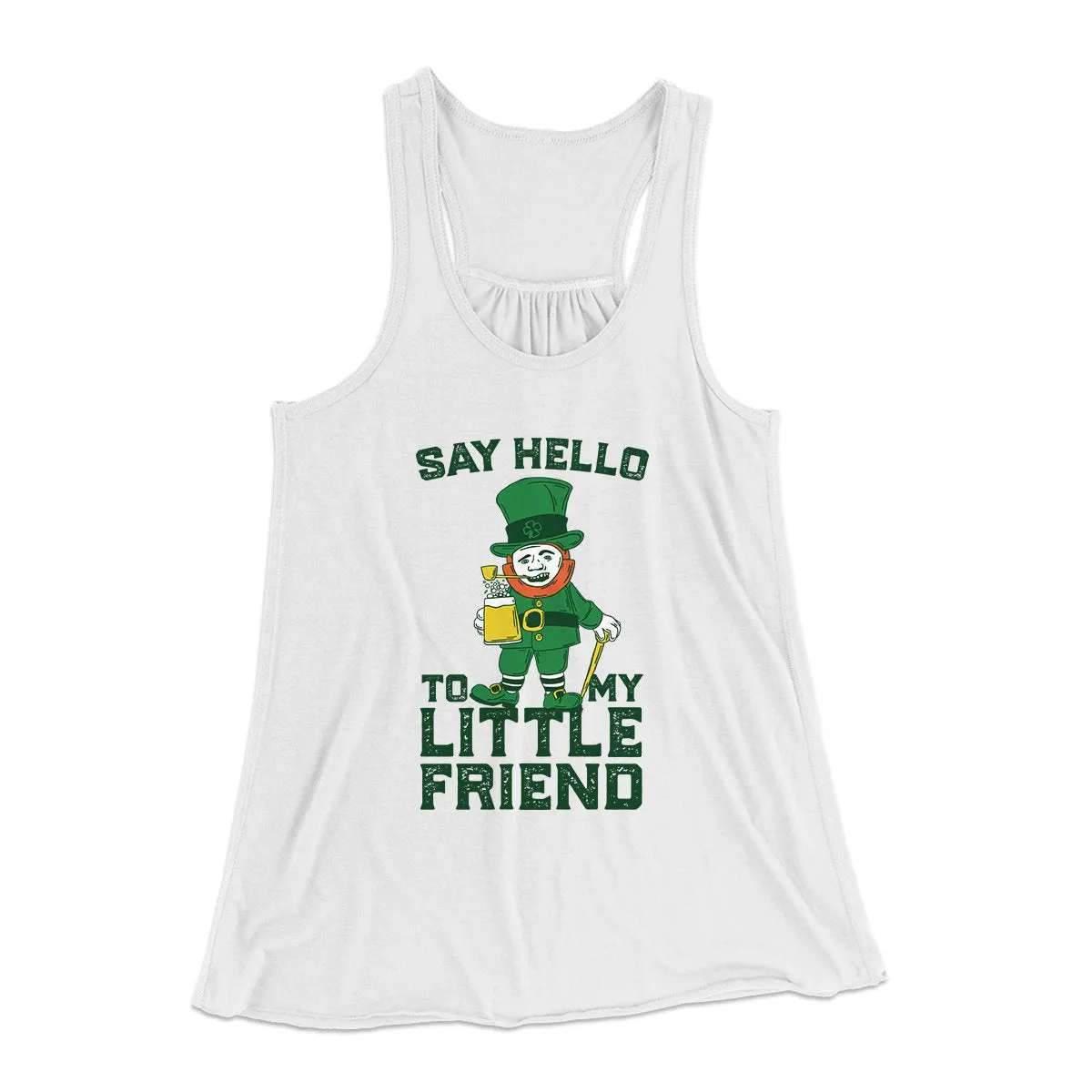 Say Hello To My Little Friend Women's Flowey Tank Top