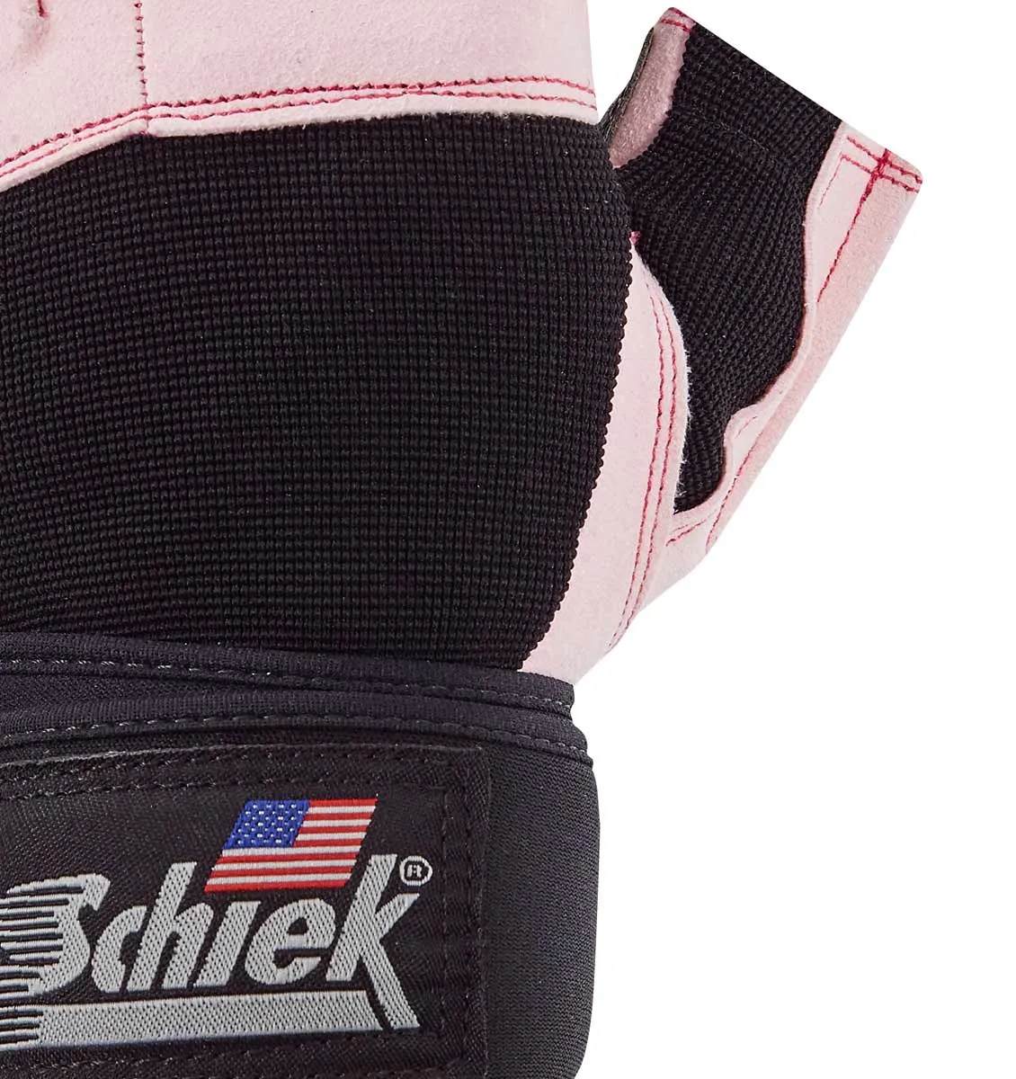 Schiek Women's Platinum Series "Gel" Weight Lifting Gloves with Wrist Wraps - Pink