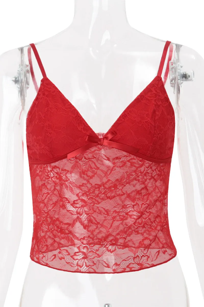Sexy Solid Color Lace V Neck Tops(3 Colors)