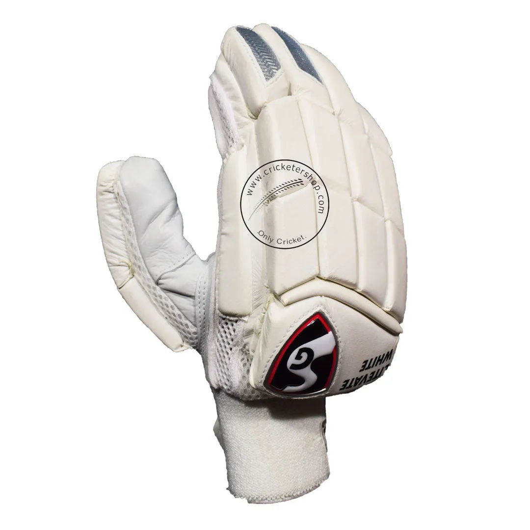 SG Litevate White Cricket Batting Gloves