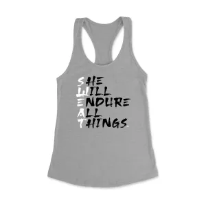 She will endure Racerback Tank Top
