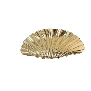 Shiny Alloy Shell Hair Clip - Gold