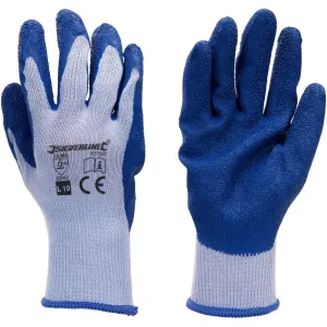 Silverline Latex Builders Glove Heavy Duty Work Safety Garden Construction