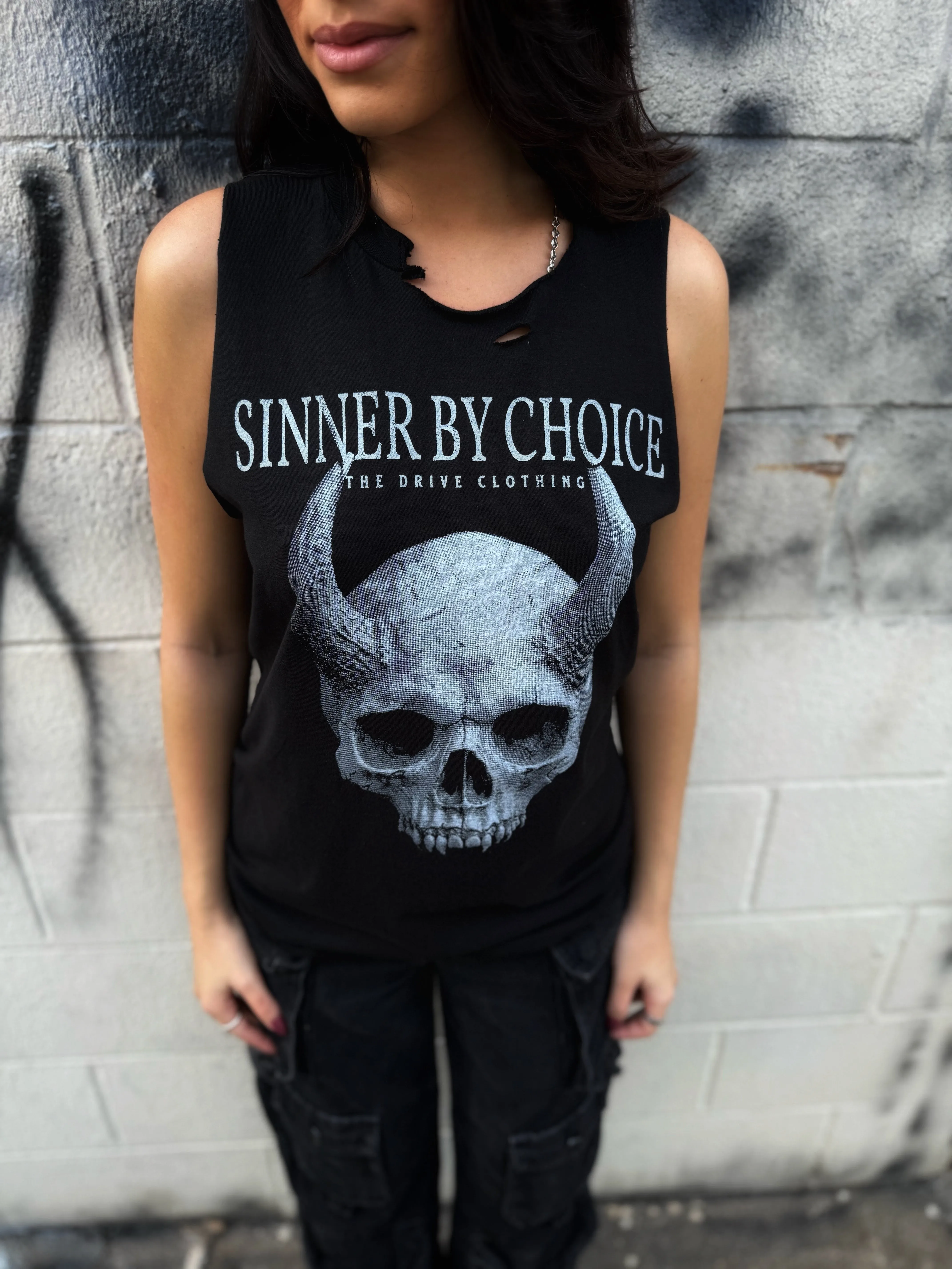 SINNER BY CHOICE ROAD RASH TANK