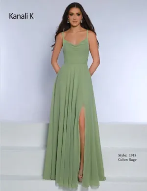 Size 14 Kanali K 1918 Sage Bridesmaid Dress