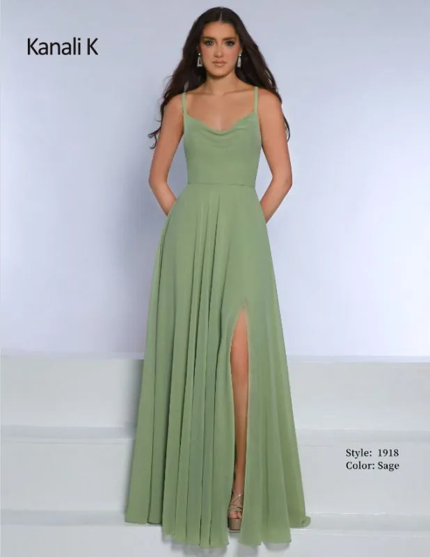 Size 14 Kanali K 1918 Sage Bridesmaid Dress