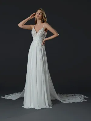 Size 6 Stella Couture 24580 Off White Gown