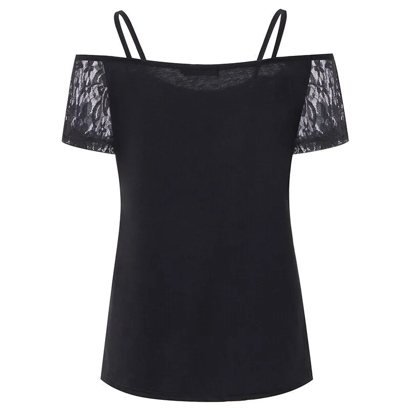 Skull Print T Shirts w/ Spaghetti Straps