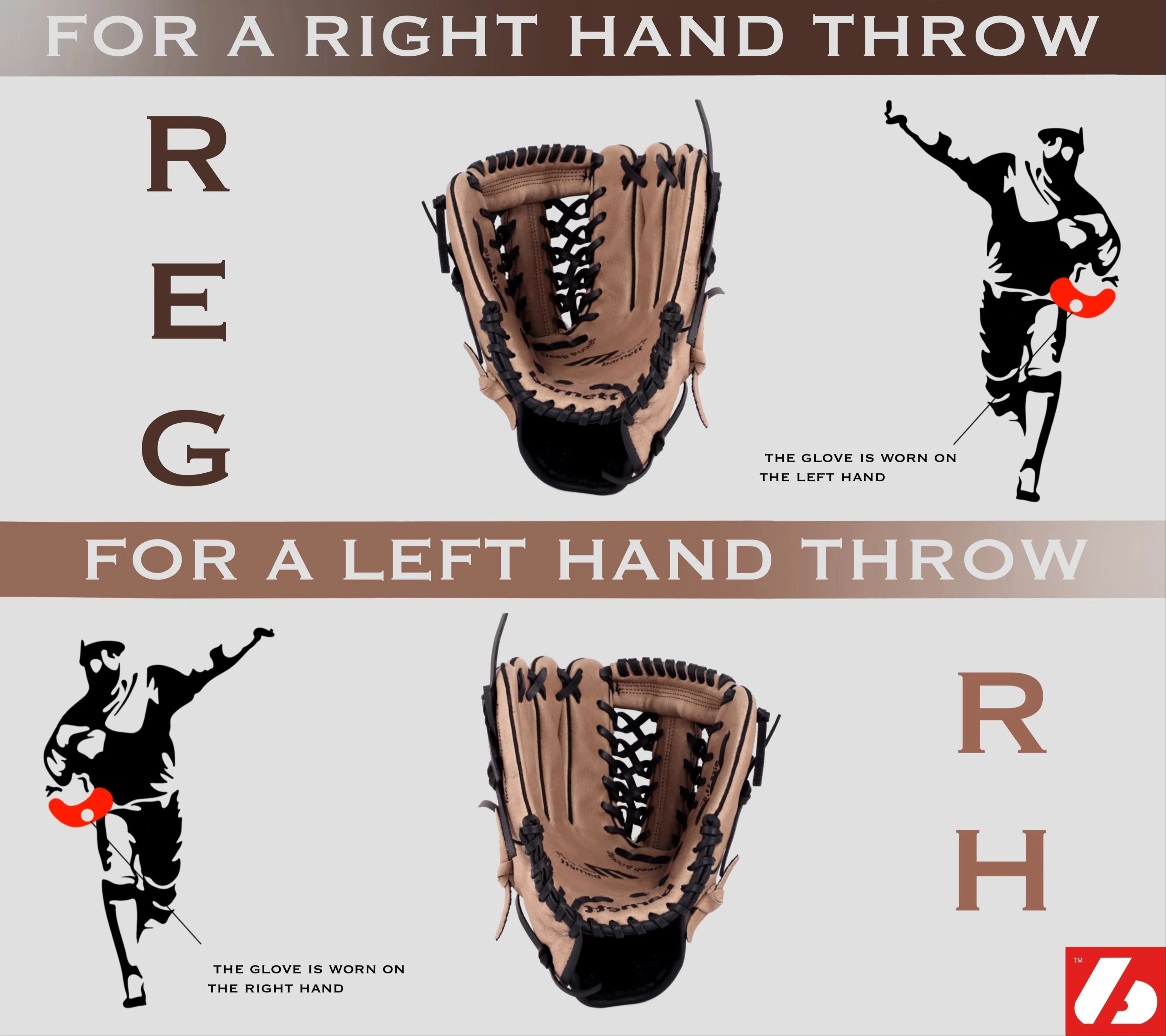 SL-115 Baseball gloves in leather infield/outfield size 11.5, Brown